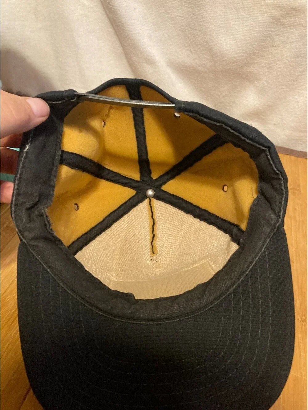 Vintage 80s Hertz Penske Truck Rental Patch Snapback Trucker Hat Mens Black